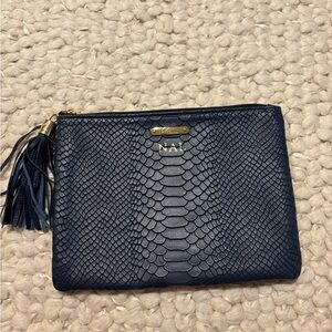 Gigi New York Navy Textured Clutch